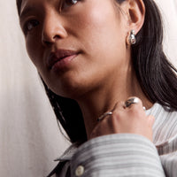 Kara Yoo Sasha Earrings, Coffee / Sterling Silver