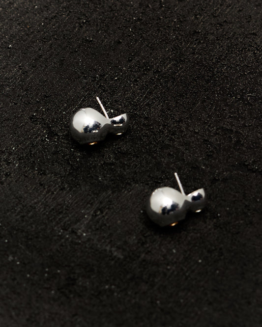 Kara Yoo Sasha Earrings, Coffee / Sterling Silver