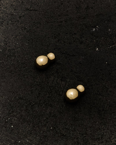 Kara Yoo Willa Studs, Gold Plated Brass