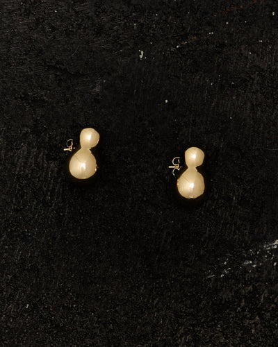 Kara Yoo Willa Studs, Gold Plated Brass