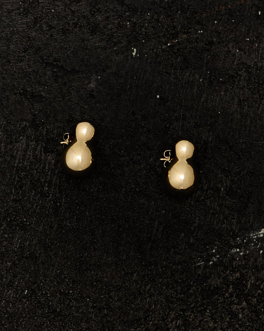 Kara Yoo Willa Studs, Gold Plated Brass