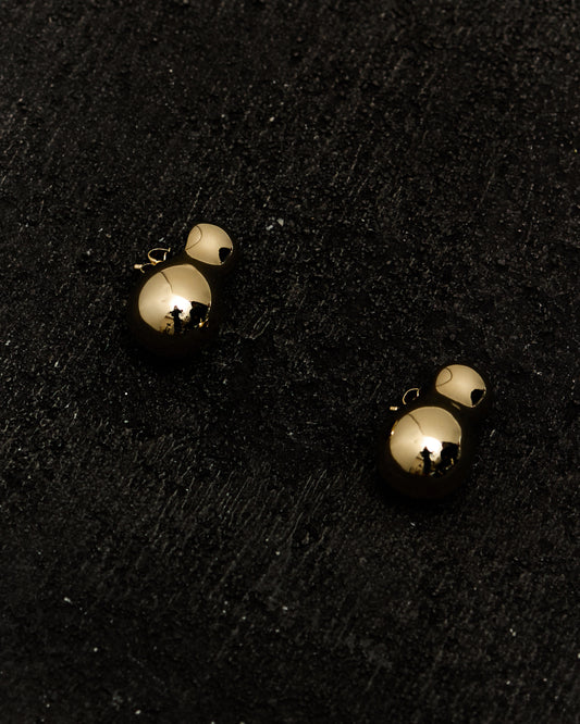 Kara Yoo Willa Studs, Gold Plated Brass