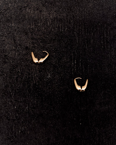 Kara Yoo Lennox Hoops, Gold Plated Brass