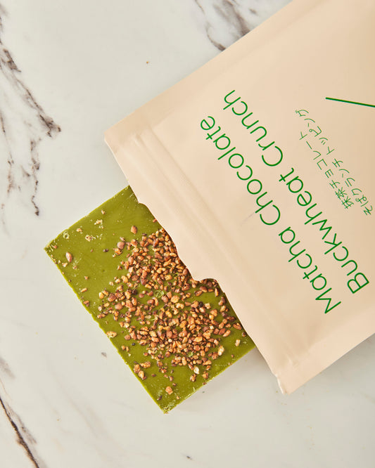 Matcha Chocolate with Roasted Soba Crunch Matcha Chocolate with Roasted Soba Crunch