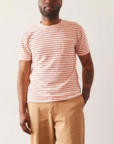 La Paz Guerreiro Unisex Tee, Spiced Coral Stripes