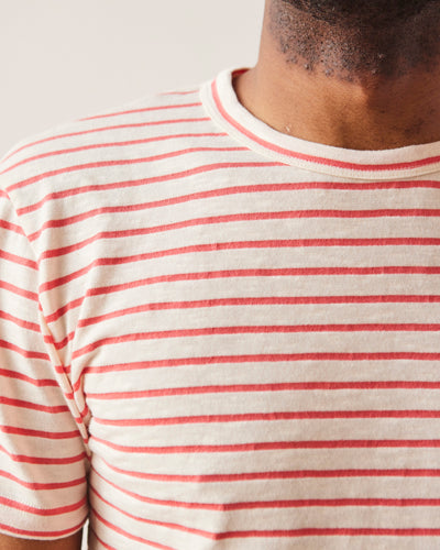 La Paz Guerreiro Unisex Tee, Spiced Coral Stripes