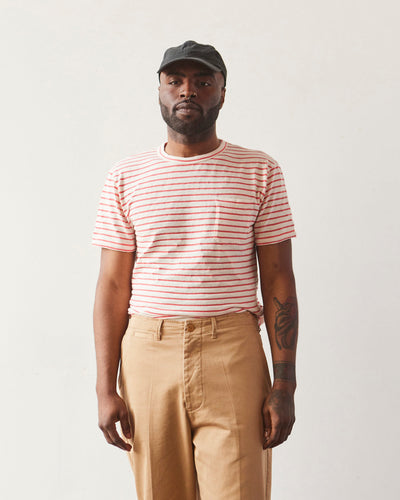 La Paz Guerreiro Unisex Tee, Spiced Coral Stripes