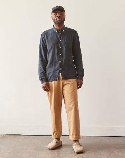 La Paz Linen Branco Shirt, Dark Navy