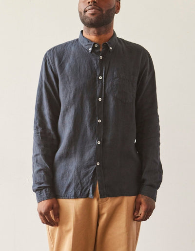 La Paz Linen Branco Shirt, Dark Navy