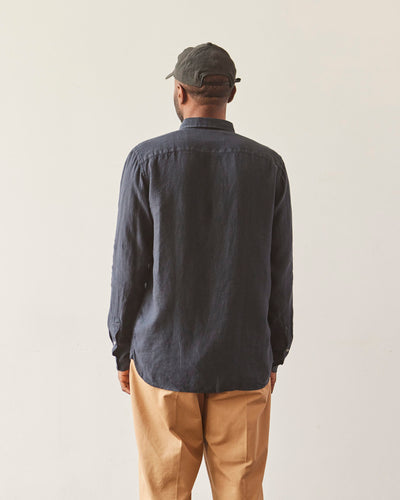 La Paz Linen Branco Shirt, Dark Navy