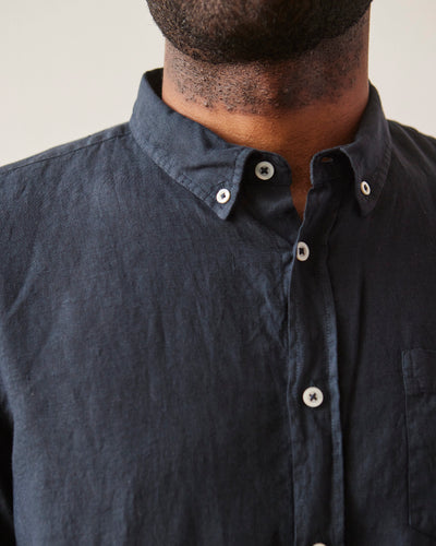 La Paz Linen Branco Shirt, Dark Navy