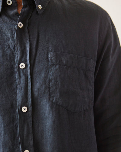 La Paz Linen Branco Shirt, Dark Navy