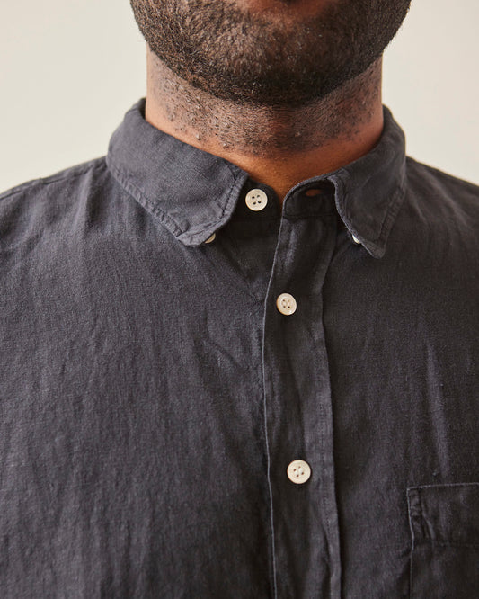 La Paz Linen Ribeiro Shirt, Dark Navy