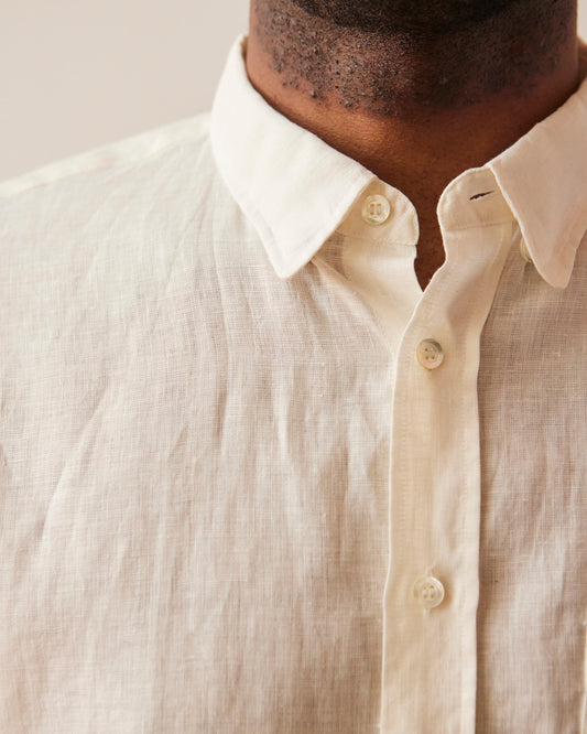 La Paz Linen Ribeiro Shirt, Ecru