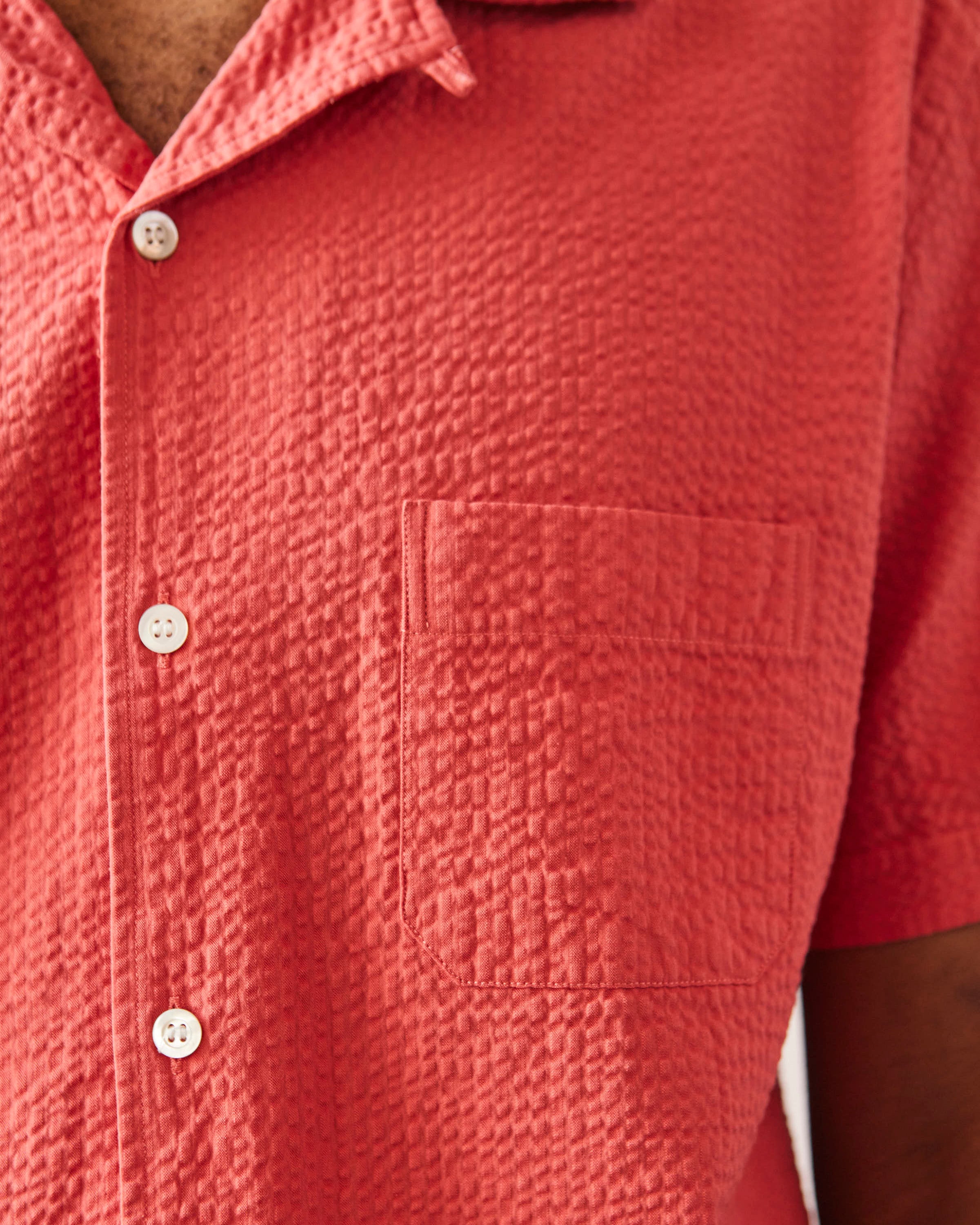 La Paz Silveira Panama Shirt, Spiced Coral – Glasswing