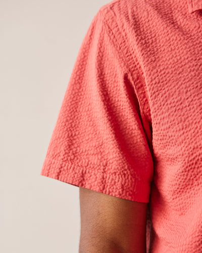 La Paz Silveira Panama Shirt, Spiced Coral