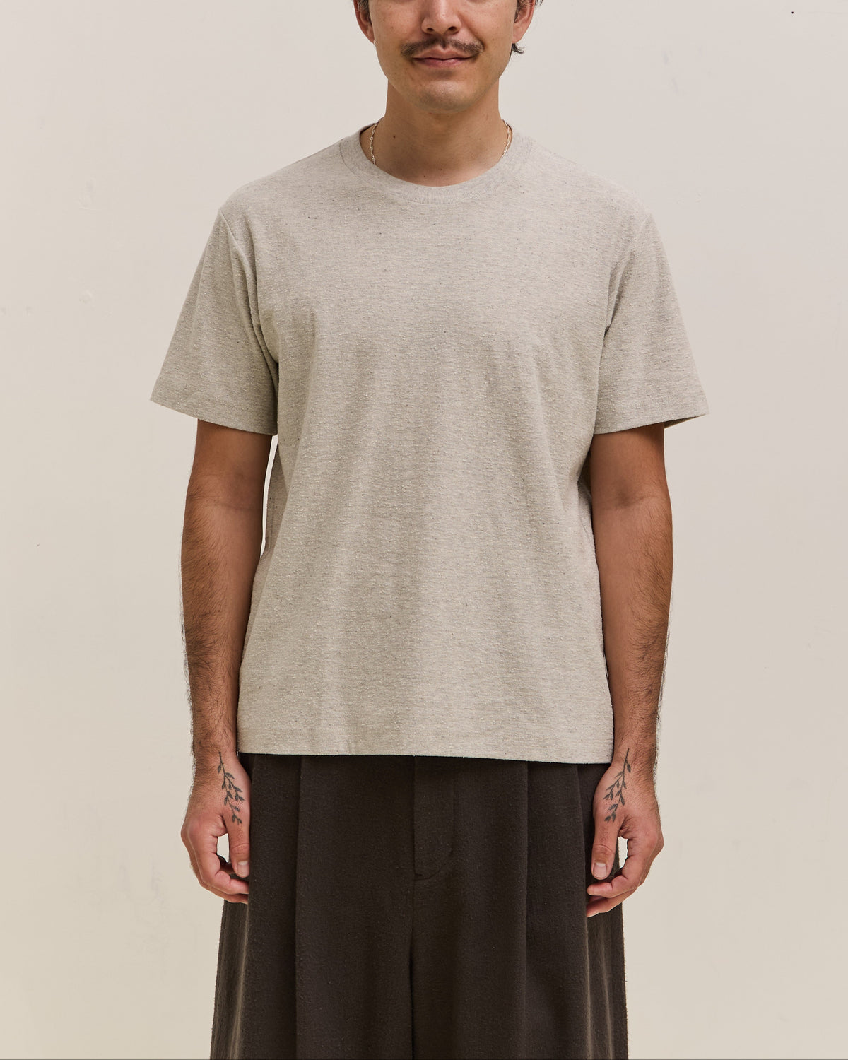 Lady White Co. Nep T-Shirt, Grey Melange – Glasswing