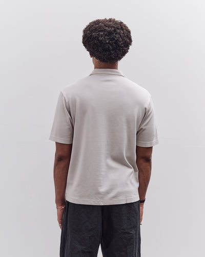 Lady White Co. Interlock Two Button Polo, Solar Grey
