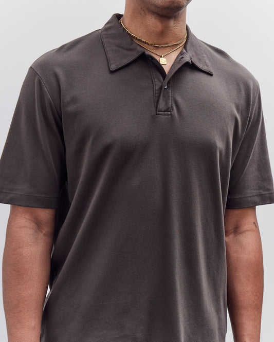 Lady White Co. Interlock Two Button Polo, Flint