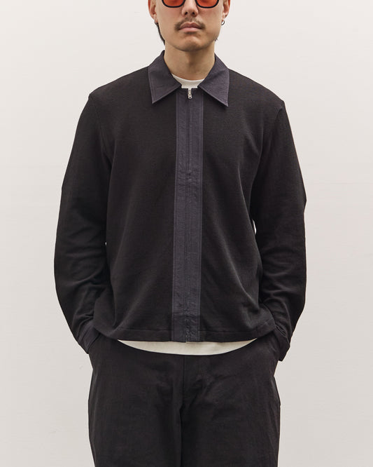 Lady White Co. Double Knit Zip Shirt, Black