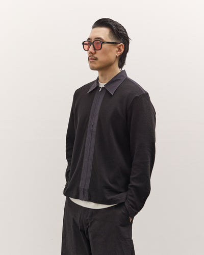 Lady White Co. Double Knit Zip Shirt, Black