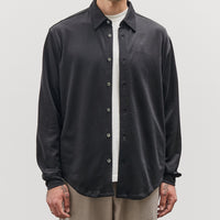 Lady White L/S Jersey Button Down, Black