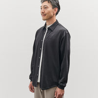 Lady White L/S Jersey Button Down, Black