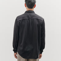 Lady White L/S Jersey Button Down, Black