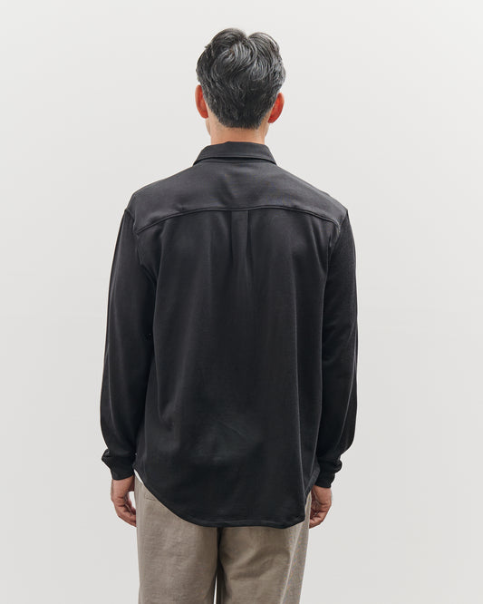 Lady White L/S Jersey Button Down, Black
