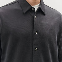 Lady White L/S Jersey Button Down, Black