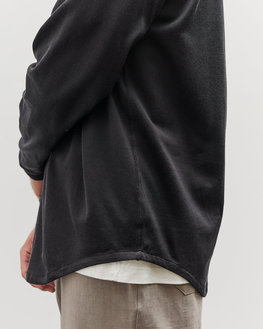 Lady White L/S Jersey Button Down, Black
