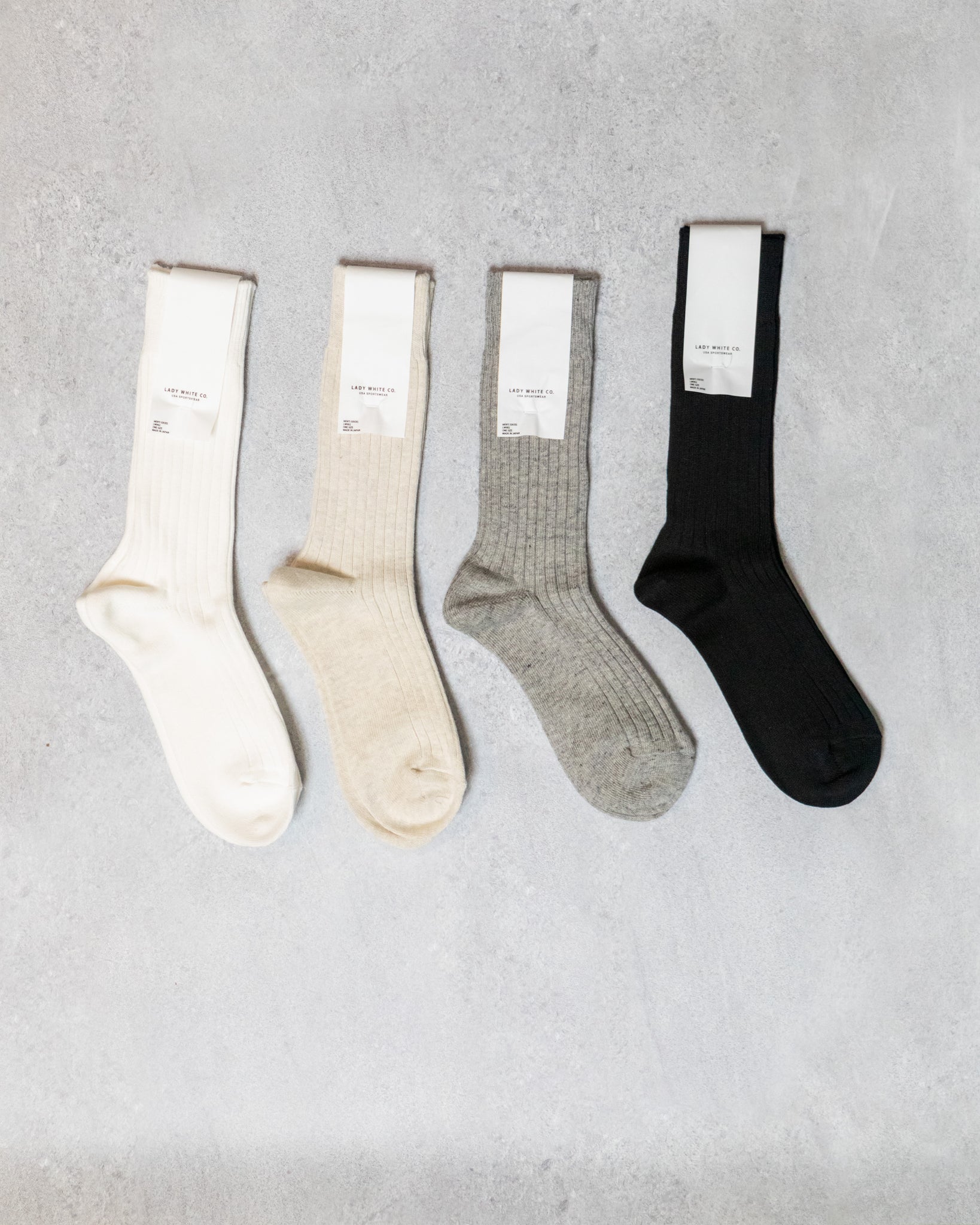 Lady White Super Athletic Socks all four colors