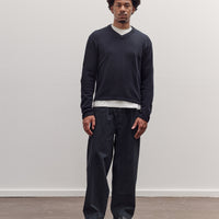 Wool V Neck Sweater, Deep Navy