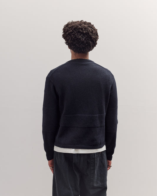 Wool V Neck Sweater, Deep Navy