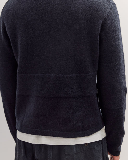 Wool V Neck Sweater, Deep Navy