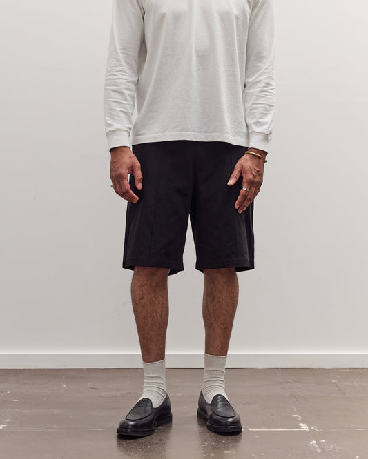 Canvas Band Shorts, Black