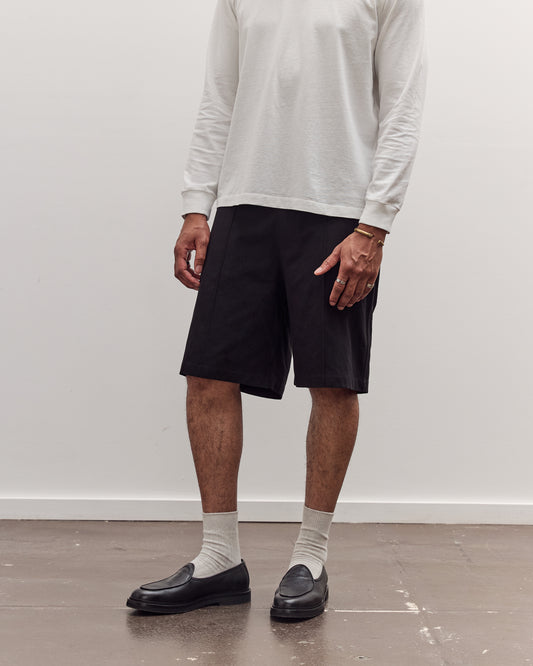 Canvas Band Shorts, Black