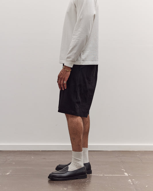 Canvas Band Shorts, Black