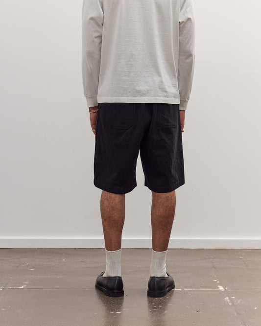 Canvas Band Shorts, Black