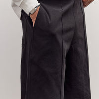 Canvas Band Shorts, Black