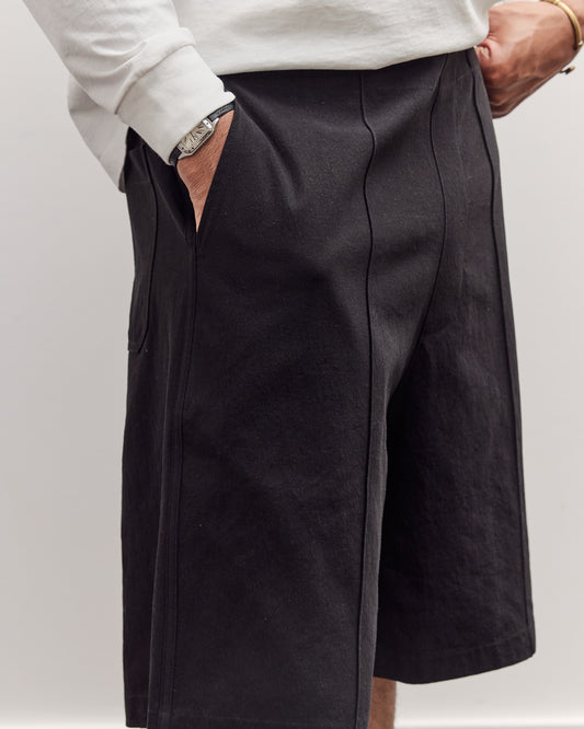 Canvas Band Shorts, Black