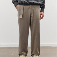 Lady White Belted Jersey Trouser, Anvil Grey