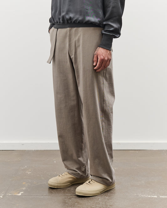 Lady White Belted Jersey Trouser, Anvil Grey