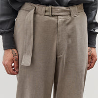 Lady White Belted Jersey Trouser, Anvil Grey