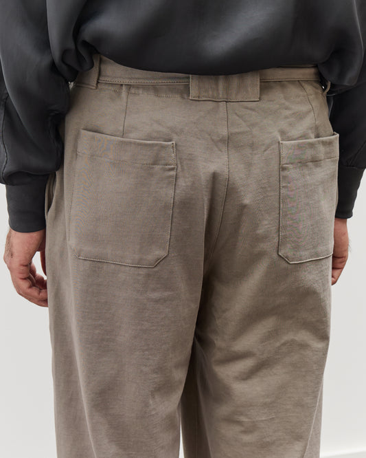 Lady White Belted Jersey Trouser, Anvil Grey