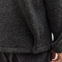 Lady White V Neck Snap Sweater, Charcoal