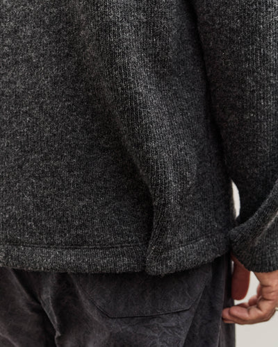 Lady White V Neck Snap Sweater, Charcoal