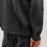 Lady White V Neck Snap Sweater, Charcoal