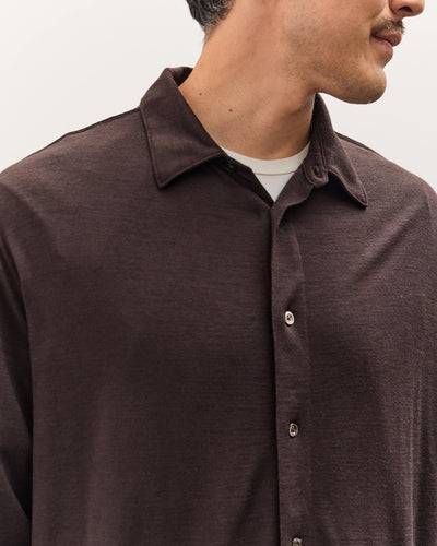 Lady White Wool Button Up, Woodberry
