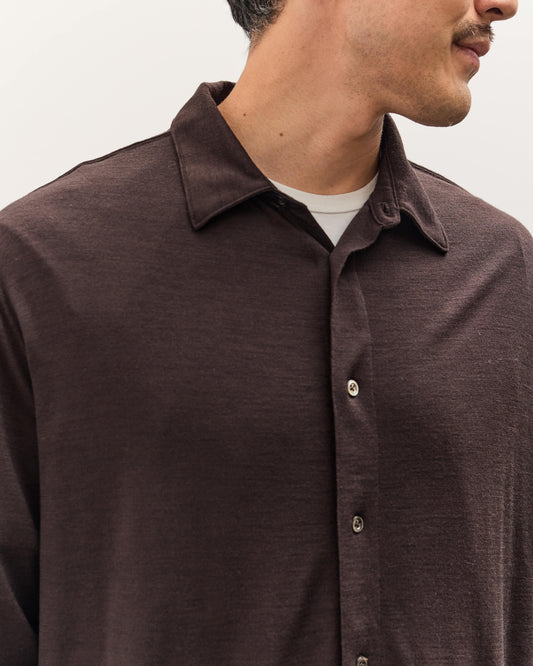 Lady White Wool Button Up, Woodberry